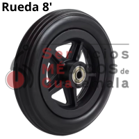 Rueda delantera de 8' silla de ruedas hospitalaria